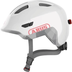 ABUS Casco Bicicleta SMILE Y 3.0 ACE LED Blanco Brillante-M